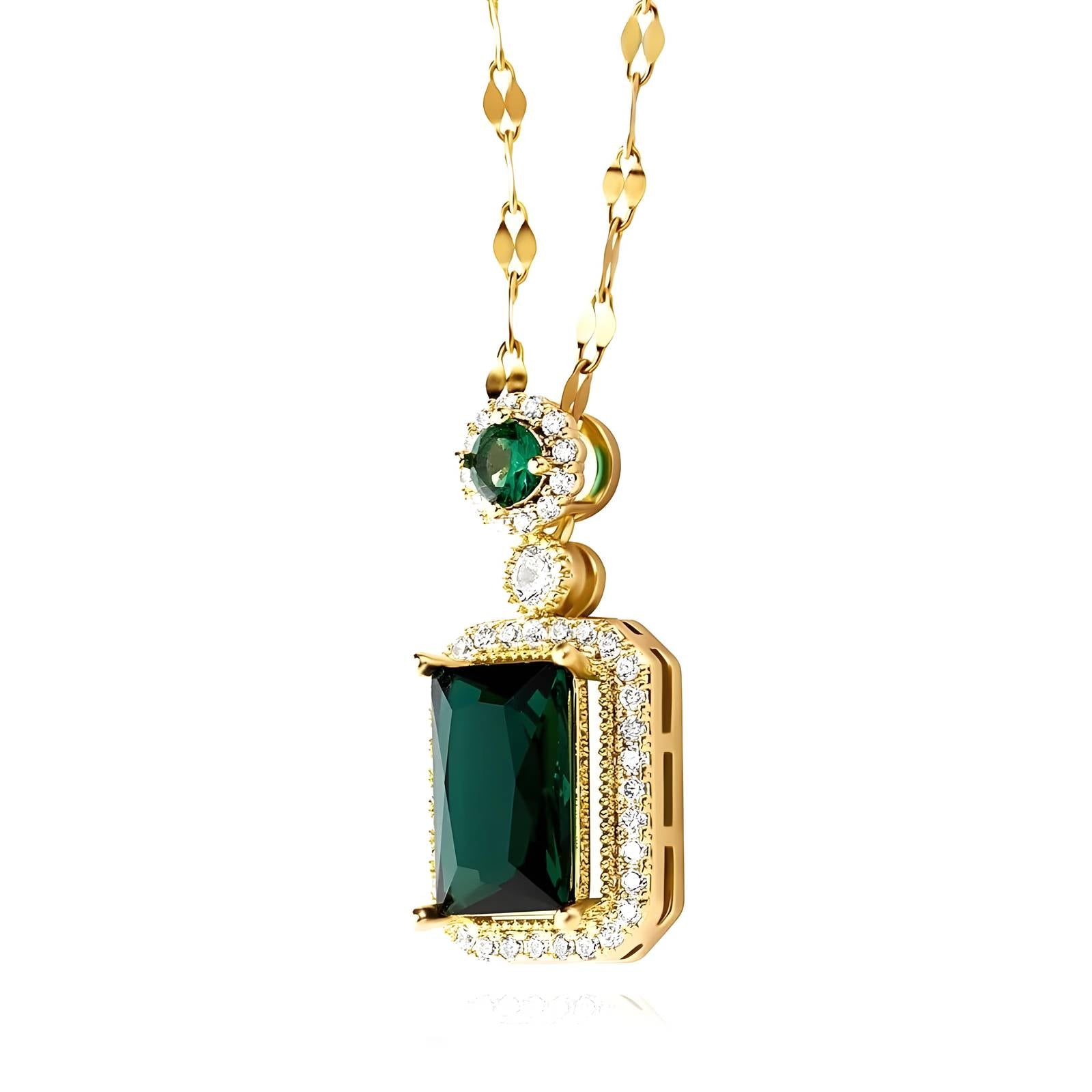 Collier en or et diamants verts Forest Luxe