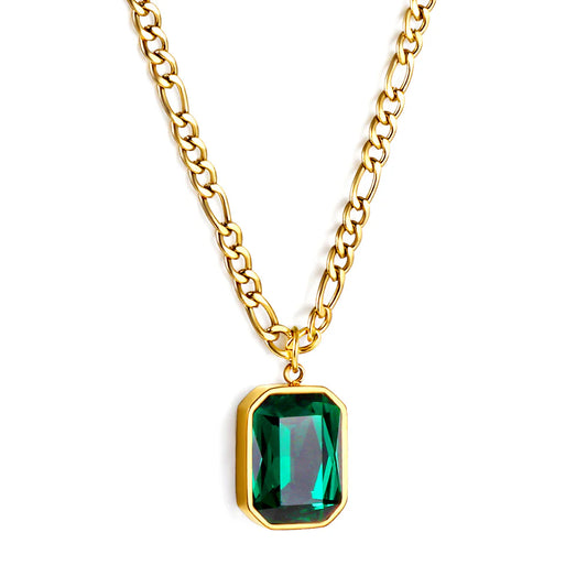 The Green Love Square Pendant