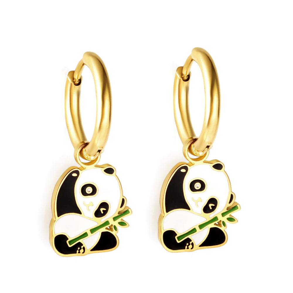 Panda Earrings